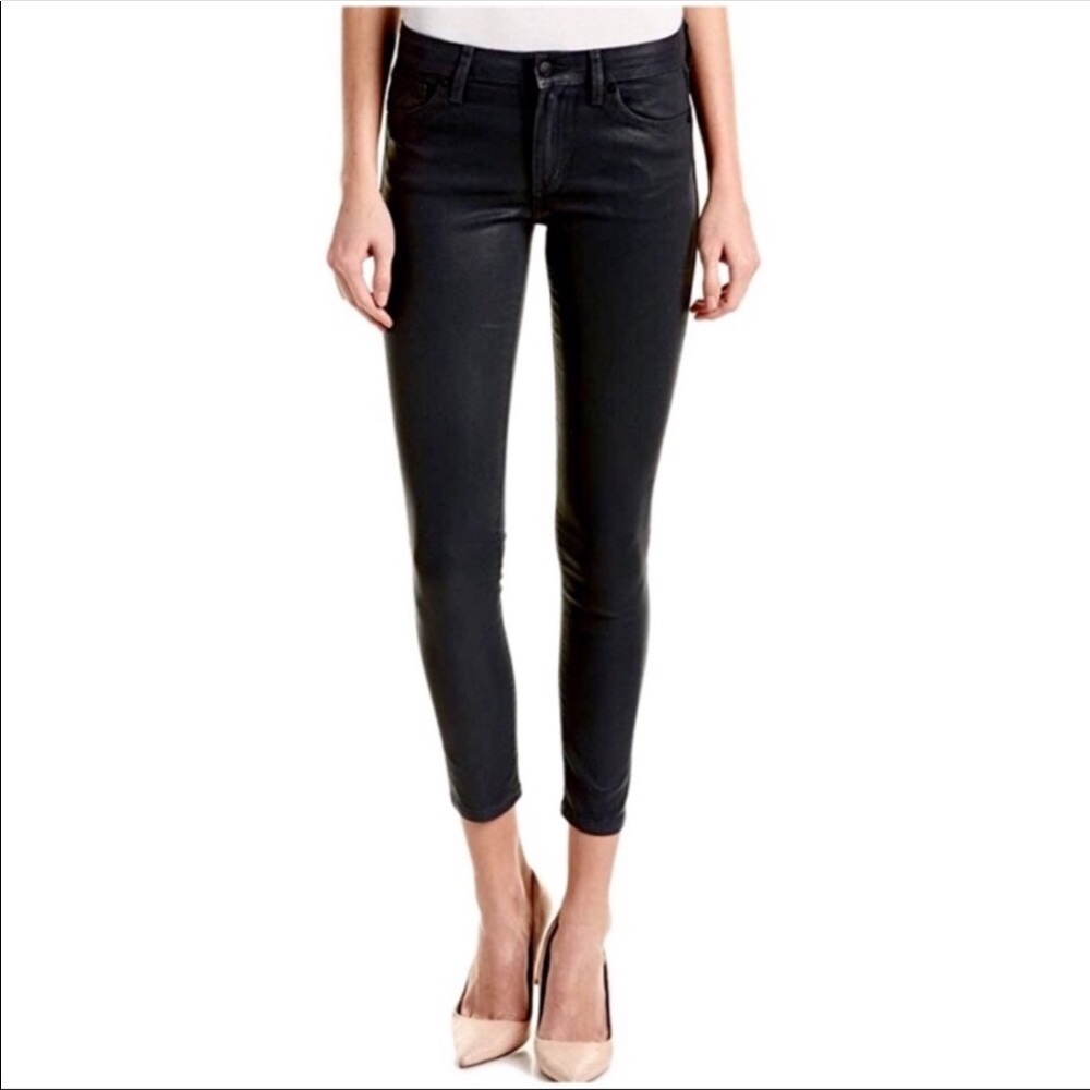 JOE’S JEANS Black Coated High Skinny Ankle Size 28